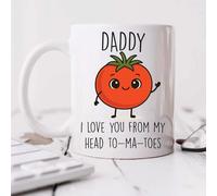 60 Second Makeover Limited Mug avec inscription « Daddy I Love You from My Head to ma-Toes » - Cadeau de fête des pères - Cadeau de jardinage