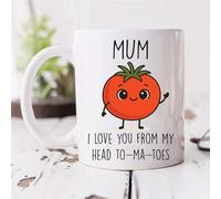 60 Second Makeover Limited Mug avec inscription Mum I Love You from My Head to-ma-Toes Motif tomate Cadeau unique pour maman