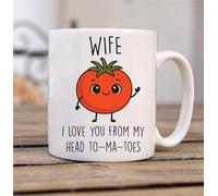 60 Second Makeover Limited Mug avec inscription « Wife I Love You from My Head to ma-Toes » Motif tomate