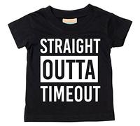 60 Second Makeover Limited Straight Outta Timeout T-Shirt Bébé Tout-Petit Enfants Disponible en Tailles 0-6 Mois pour 14-15 Ans diverses Couleurs Disponibles - Noir, 0-6 Mois