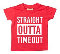 60 Second Makeover Limited Straight Outta Timeout T-Shirt Bébé Tout-Petit Enfants Disponible en Tailles 0-6 Mois pour 14-15 Ans diverses Couleurs Disponibles - Rouge, 18-24 Mois
