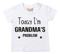 60 Second Makeover Limited Today I'm Grandma's Problème T-Shirt Bébé Tout-Petit Enfants Disponible en Tailles 0-6 Mois pour 14-15 Ans Diverses Couleurs Disponibles - Blanc, 12-18 Months