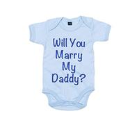 60 Second Makeover Limited Vas-tu M’épouser My Daddy Bleu Grenouillère Bodysuit Mariage Proposition Garçons Croissance De Bébé - 0-3 Mois
