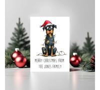 60 Second Makeover Lot de 15 cartes de Noël personnalisées Rottweiler pour amoureux des chiens