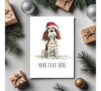 60 Second Makeover Lot de 20 cartes de Noël personnalisées Cavalier King Charles Spaniel pour amoureux des chiens Cadeaux personnalisés Cadeaux de Noël personnalisés