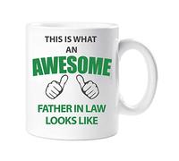 60 Second Makeover® Mug avec inscription « This Is What An Awesome Father In Law Looks Like » Cadeau d'anniversaire de Noël 60SECMUG506