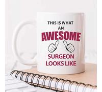 60 Second Makeover® Mug Inscription This is What An Awesome Surgeon Looks Like Cadeau de Noël