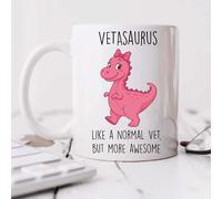 60 Second Makeover Mug Vetasaurus Limited - Motif dinosaure - Cadeau d'anniversaire ou de Noël - Rose