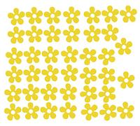 60 Second Makeover Vinyle Qualité Fleurs Autocollants Auto Moto Sccoter Casque Autocollant Graphique Filles - Jaune Mat