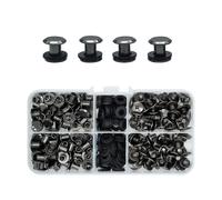 60 Set Chicago Screw Post M5x6mm Binding Screw Kit (Gloss Black)