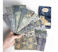 60 sheets/boxed Vintage Material Paper Scrapbooking DIY Junk Journaling Collage Decoration Background Craft(Color2)