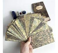 60 sheets/boxed Vintage Material Paper Scrapbooking DIY Junk Journaling Collage Decoration Background Craft(Color3)