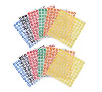 60 Sheets Numbered Stickers 1-100 Self-Adhesive Round Labels Multicolor Coding Label Dots Notebook File Organization Pour Trier