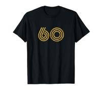 60 - Sixty Birthday Retro Style disco Effet pailleté Doré T-Shirt