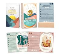 60 Somatic Exercises Cards - 60 Pieces 3.5x5inch Mindfulness Breathing Tools | Women Breathing Cards For Breathwork Regulation, Calm Feelings With Emotion Mood Workout Deck