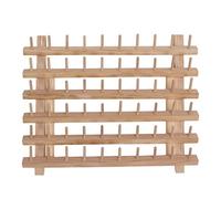 60 Spools Wooden Thread Rack Foldable DIY Storage Beechwood Thread Holder Organizer for Quilting Sewing Crafting
