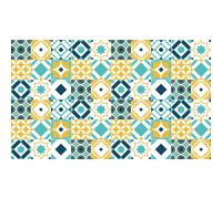 60 stickers carreaux de ciment azulejos flora