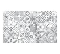60 stickers carrelages azulejos design vintage nuance de gris