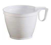 60 tasses à café plastique réutilisable 17cl blanc - générique 142032 Blanc G
