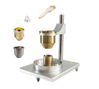 60° Testeur de fluidité des poudres à entonnoir, débitmètre à entonnoir en acier inoxydable, hauteur réglable, pour tester le débit et la masse volumique apparente des(Brass,2.5mm)