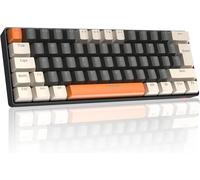 60% UK Layout Mechanical Gaming Keyboard,62 Keys Ultra-Compact Blue Switches,Mixed Color Wired Desktop Keyboard,19 RGB Backlight Modes-Shimmer