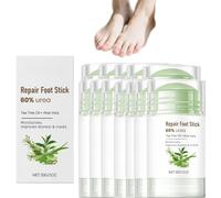 60% Urea Foot Cream Stick avec huile d'arbre à thé et aloe vera pour talons et pieds fissurés secs, crème hydratante pour pieds fissurés secs, pieds et mains (12)
