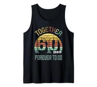 60 Wedding Anniversary for Couple Best 60th Year of Marriage Débardeur