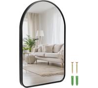 60 X 40 Cm Oval Wall Mirror - Aluminium Frame And Hd Explosion Proof Mirror - Modern Industrial Mirror For Hallway, Bathroom, Bedroom