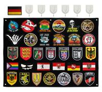 60 x 45 cm - Patchs à crochet et boucle en nylon - Support de patch militaire tactique - Surface murale - Tableau d'affichage tactique - Tableau d'affichage avec œillets pour autocollants, emblèmes et