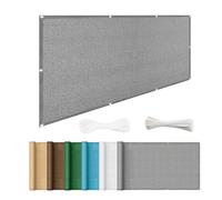 60 x 490 cm Protection UV Filet d'ombrage Respirant pour Balcon et Clôture de Jardin Séparateur Extérieur Gris Pare-soleil Idéal pour Patios & Terrasses