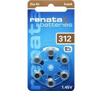 Renata Piles pour appareils auditifs Taille 312 PR41 Lot de 6 Marron – 60 x