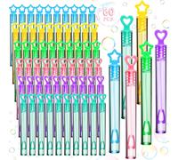 60 X Soap Bubbles,Children's Soap Bubbles In 6 Colours,Soap Bubble Set,Rich And Colourful Bubble Soap For Children's Games,Birthdays,Weddings,Pinata.[L23]