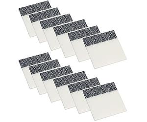 600 Feuilles 12 Tapis Imprimé Léopard Clair Sticky Notes Pour Livres Message Rappel, étanche Translucide Collant Notes Pour L'école De Bureau Message Rappel Post It, Bâton Fermement