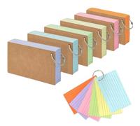 600 feuilles de fiches colorées lignées Flash avec anneau doublé des deux côtés Cartes de notes lignées Cartes mémoire lourdes pour étudier à l'école et au collège