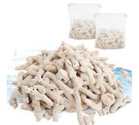 600 g de corail écrasé, adapté pour les aquariums d'eau douce, pierre de corail naturelle d'aquarium, livré avec un sac en maille et un sac filtrant biologique pour aquarium, réutilisable.