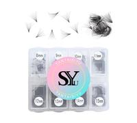 600 Pcs Extension Cils Easy Fan 20D Extension de Cils en Soie Bouquet Prefait Mix 8-15mm Faux Cils Individuel D Curl (20D-0.05-D-8-15mm)