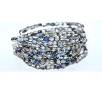 600 pcs Fire Polished Faceted Glass Beads Round, Transparent Light Amethyst Azuro (20210 Azuro), 3 mm, Glass, Czech Republic