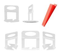 600 Pcs Système de Nivellement de Carrelage,500 Pcs 3mm Clips d'entretoise+100 Pcs Clips d'entretoise, pour Outils Pour Sols et Carreaux