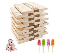 600 Pièces Batonnet en Bois Naturel, Bâtonnets de Glace, Bâtonnets en Bois pour Artisanat, Abaisse Langue Adulte, Patule Boi Epilation, Batonnet Glace Pour Projets Artistiques 113 x 10 x 2 mm