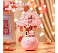 600+ pièces Blocs de construction pour maison d'arbre en cristal pour adultes, construisez un arbre d'amour en cristal de rêve pour votre bien-aimé, parfait pour la décoration du salon, cadeau d'anniv