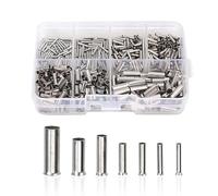 600 pièces de gaines de câble, connecteurs non isolés, kit de gaines à froid, adapté pour la connexion de fils ou l’épissage électrique (0,5-6,0 mm²)