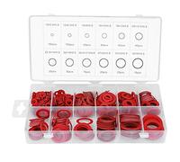 600 pièces de joint de rondelle en fibre vulcanisée rouge, papier d'isolation rond, kits de papier en acier pour transformateur, appareils électriques, électronique, assortiment
