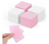 600 Pièces Lingettes Coton Ongles Gel Non Pelucheux, Cleaner Ongles Degraissant, Dissolvant Lingettes Vernis Gel Remover Wipes, pour Manucure et Pédicure (300 Pièces Blanc & 300 Pièces Rose)