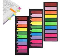 600 Pièces Marque Page Adhesif, Transparentes Onglet Adhesif, Colorées Bande Marqueur de Page, 10 Couleurs Autocollantes Onglets Adhésifs pour Livres, L'archivage de Documents, écoles, Bureaux