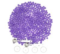 600 Pièces Perles de Cire à Cacheter Tournesol Sceaux de Cire avec 2 Cuillères de Fusion et 4 Bougies de Thé pour Sceller et Décorer des Lettres (Violet)