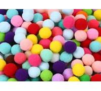 600 Pièces Pompons Artisanale 10mm/20mm Multicolores Craft Petit Pompons,Enfant DIY Artisanat Fabrication Créatif Décoration Pompoms pour Guirlandes,Franges,Enfants Projets Scolaires et d'artisanat
