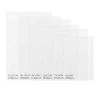600 Pièces Sachet Plastique Transparent Petites 120µm Pochon Plastique Petites Sachet Zip 6 Tailles Sachet Transparent, Petit Sachet Transparent, Sachet Plastique Transparent Zip Pour Les Épices
