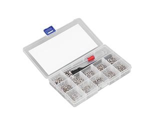 600 Pièces Vis d’Ordinateur Plat Micro M2 M2.5 M3 avec Tournevis et Brosse Argent - Acier au Carbone Durable, Filetage Précis, Kit Complet pour Réparation PC et Electronique