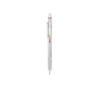 rOtring Stylo-bille 600, pointe moyenne, encre noire, rechargeable, corps argenté