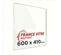 600 x 410 x 4 mm - Vitre d’Insert pour cheminée et poêle à Bois - Verre de Rechange Haute température France Vitre - jusqu'à 800°C - 410x600 mm